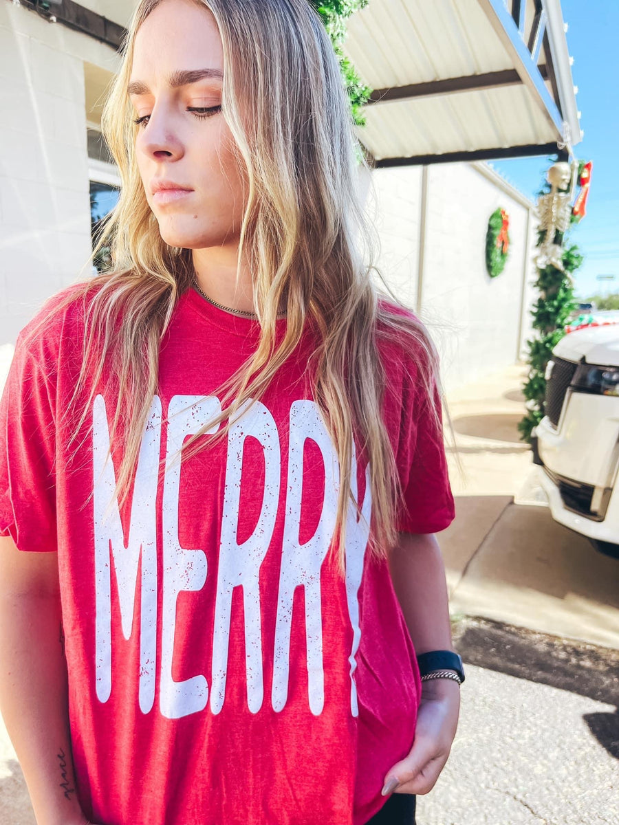 Merry Heather Red Tee
