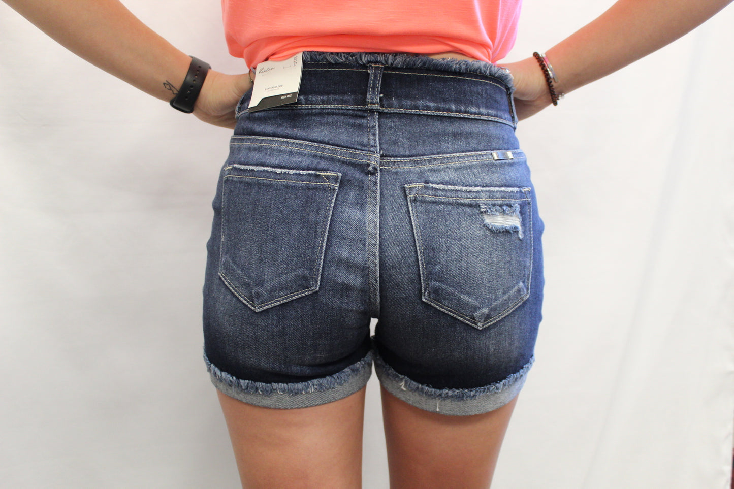 KanCan Dark High Rise Shorts